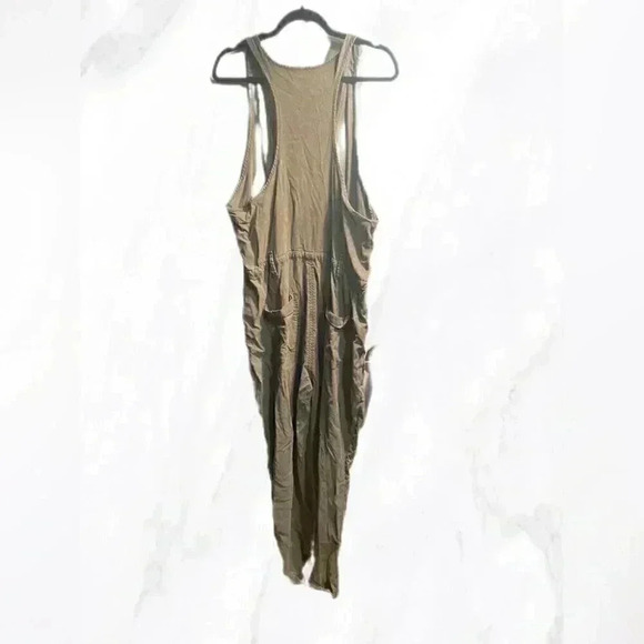 Paige “Christie” racerback casually summer midrise green utility romper pant 12 - Picture 3 of 5